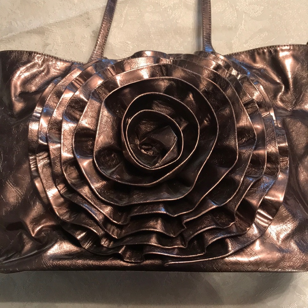 Bronze Patent Leather Purse